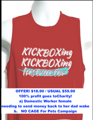 KICKBOX For Instructors Deep Red Dri-Fit sleeveless