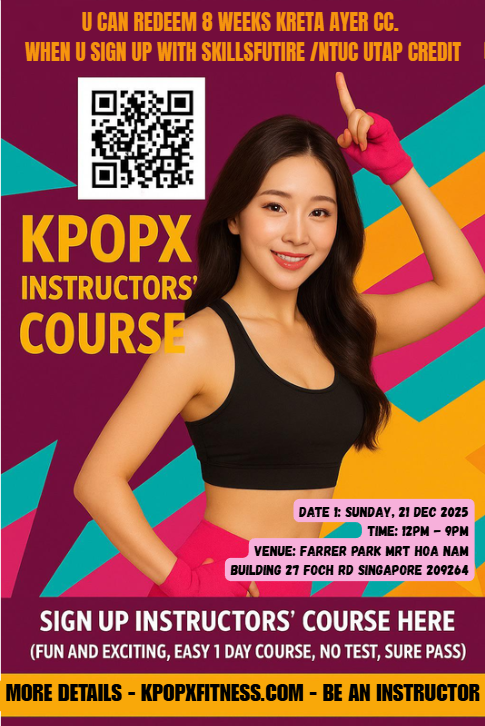 KpopX Fitness instructors' course SG (Welcome First-timers!) Skillsfuture avail