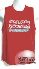 KICKBOX For Instructors Deep Red Dri-Fit sleeveless