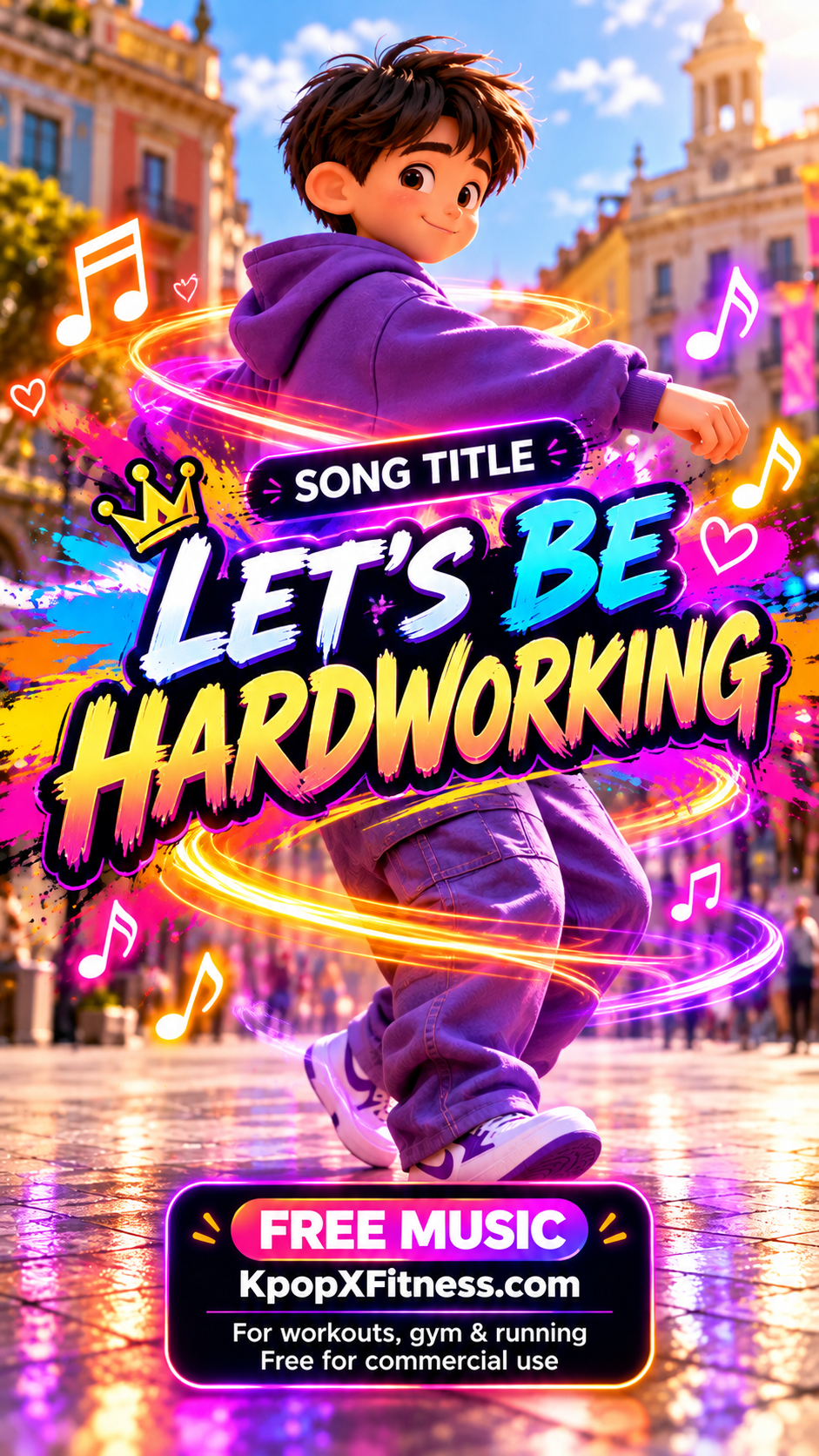 FREE! Song title: Let's be hardworking 135bpm